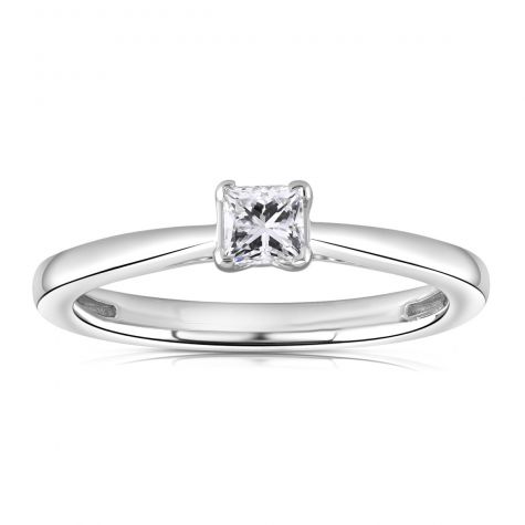 White Gold Diamond Ring 