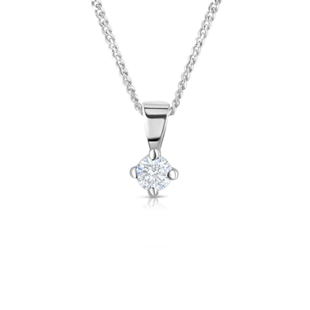 White Gold Diamond Pendant Necklace