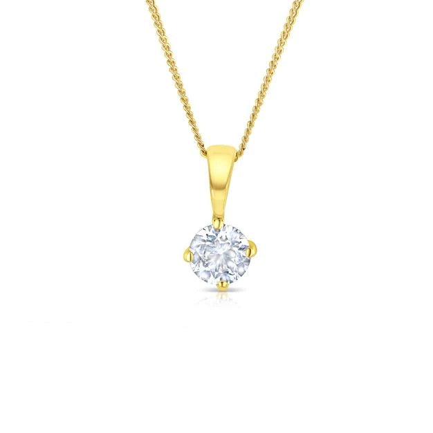 Claw Set Diamond Necklace