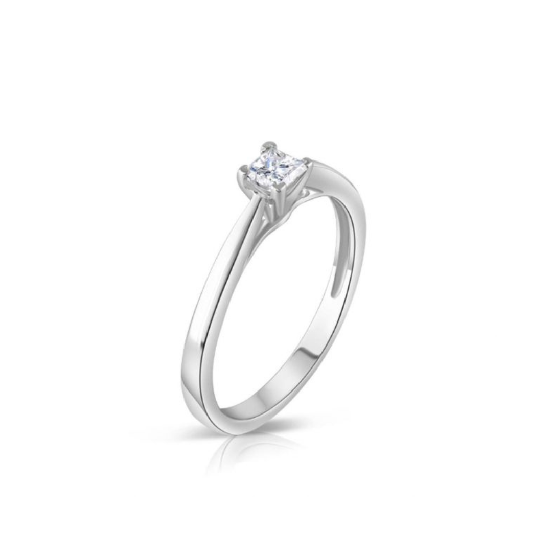 White Gold Diamond Engagement Ring