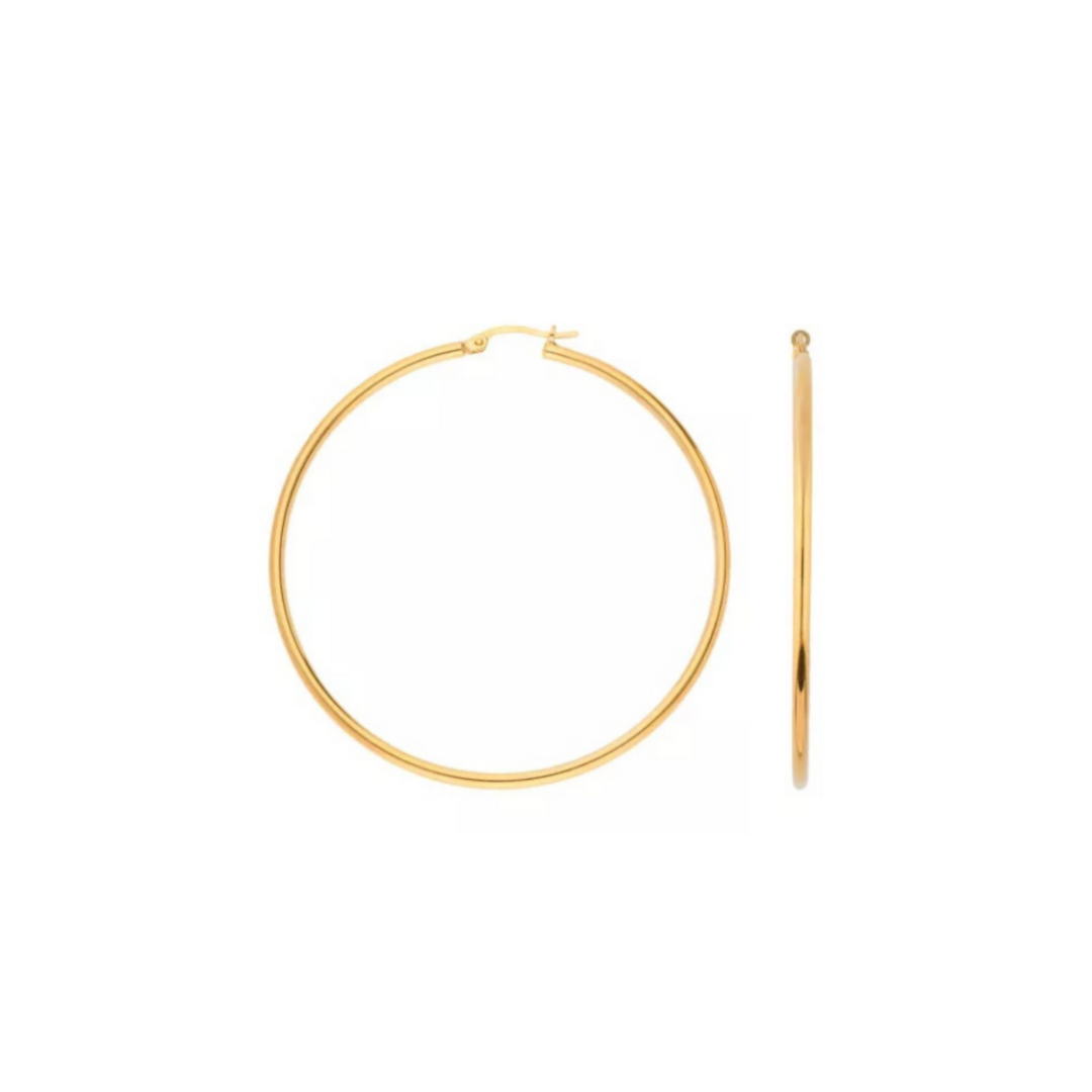 Gold hoop earrings