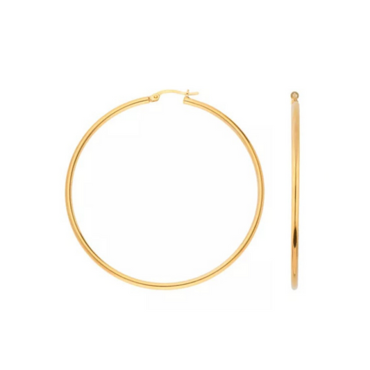 Gold hoop earrings