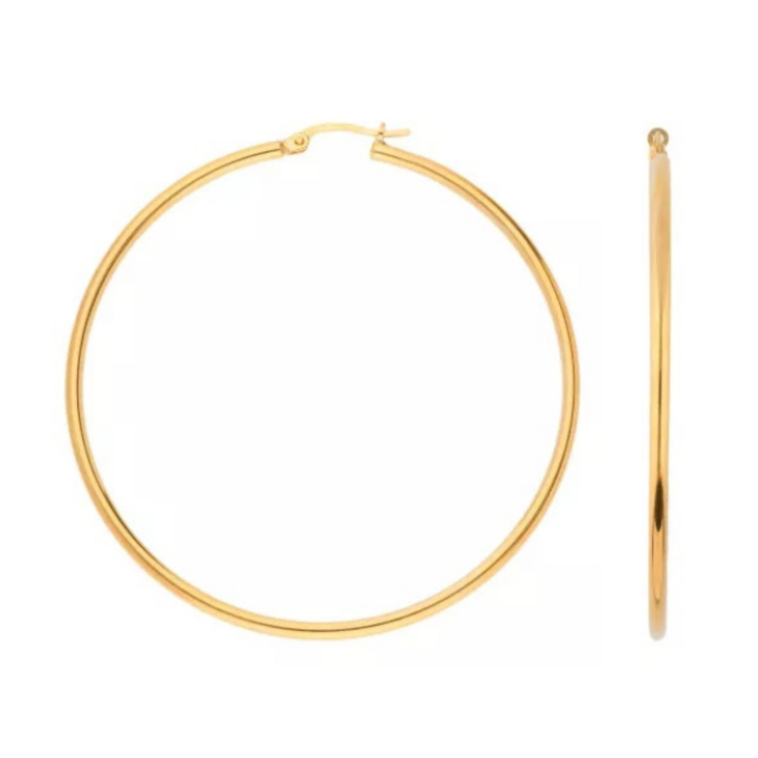 Gold hoop earrings