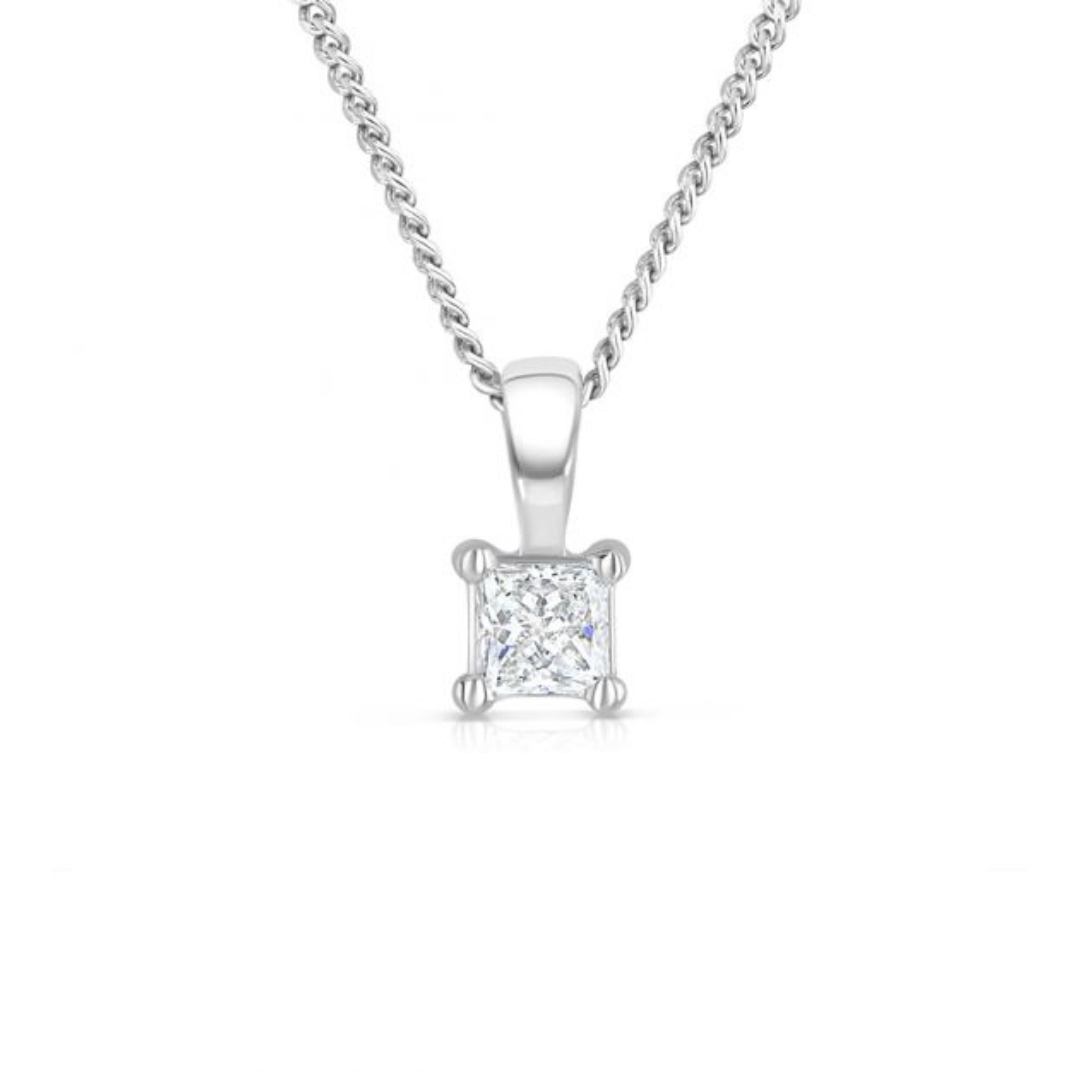 Princess Cut Diamond Neckless